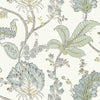 Kalamkari Vine, Yellow and Aqua Wallcoverings | Thibaut