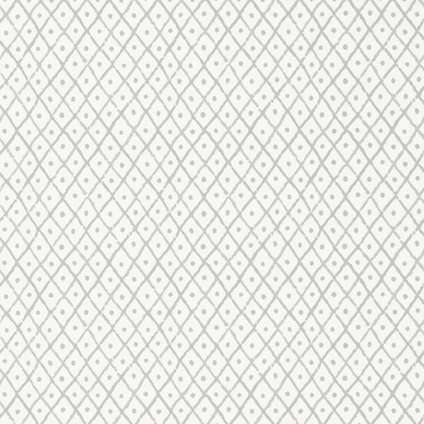 Mini Trellis - Grey Wallcovering | Anna French