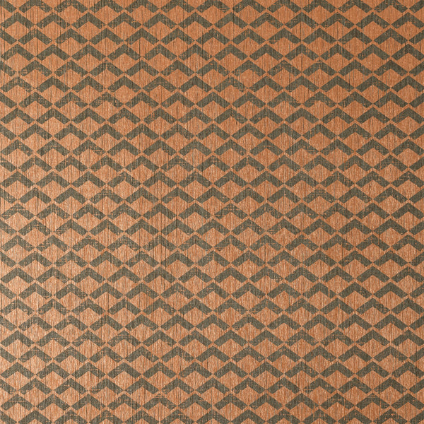 Cashiers - Charcoal and Metallic Copper Wallcovering | Anna French