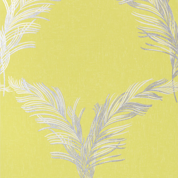 Plumes - Chartreuse Wallcovering | Anna French