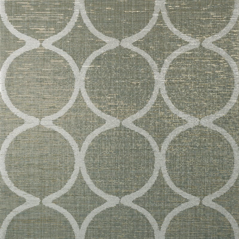 Watercourse, Metallic Silver on Aqua