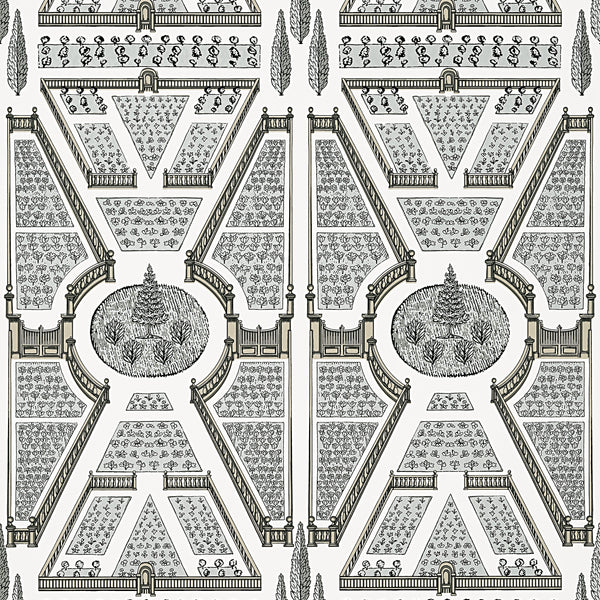 Aerial Garden, Neutral Wallcoverings | Thibaut