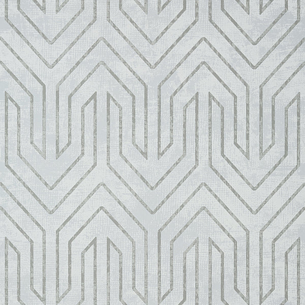 Colburn Chevron - Spa Blue Wallcovering | Anna French