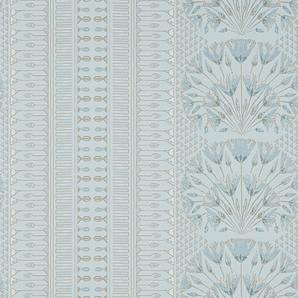 Cairo, Spa Blue Wallcoverings | Thibaut
