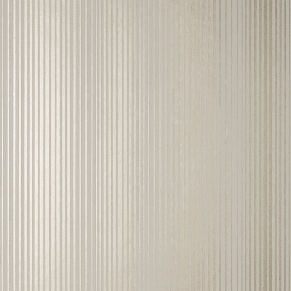 Ombre Stripe, Metallic Gold on Grey Wallcoverings | Thibaut