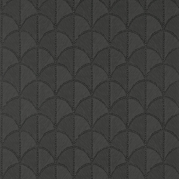Seton Scallop, Black Wallcoverings | Thibaut