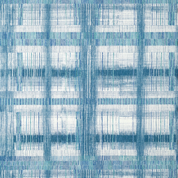 Takao Weave, Navy Wallcoverings | Thibaut