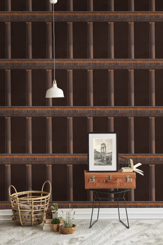 Athena Copper - Black, Brown Wallcovering | Mind the Gap