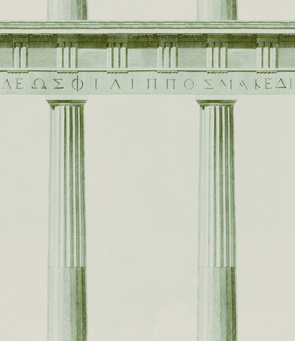 Athena Moss - Taupe, Mint Green Wallcovering | Mind the Gap