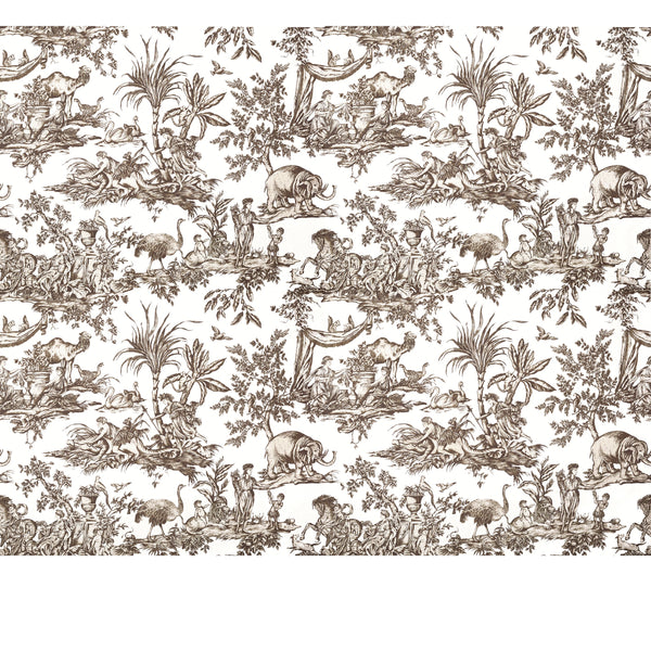 Antilles Toile, Brown Wallcoverings | Thibaut