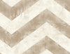Malibu Hubble Chevron Wallpaper - Transitional Chevron - Metallic Taupe and Ivory | Malibu Wallpaper