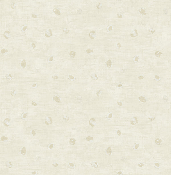 Hubble Dots Transitional Polka Dots - Metallic Gold and Ivory | Architectural Wallcoverings
