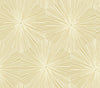 Malibu Chadwick Starburst Wallpaper - Transitional Geometric - Metallic Gold and White | Malibu Wallpaper
