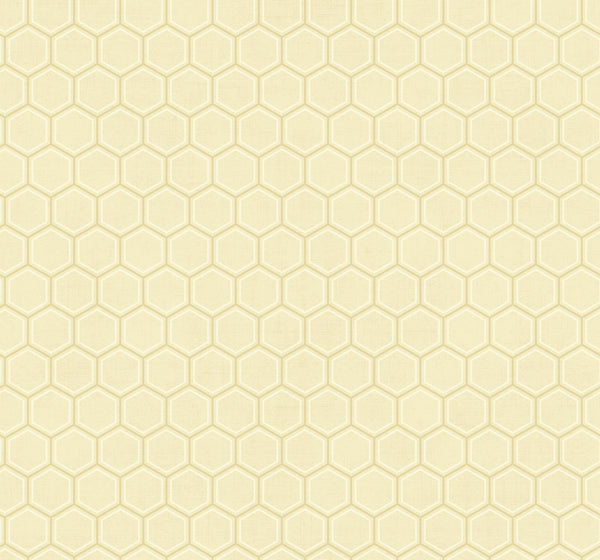 Curie Geo Transitional Geometric - Gold and Off-White | Architectural Wallcoverings