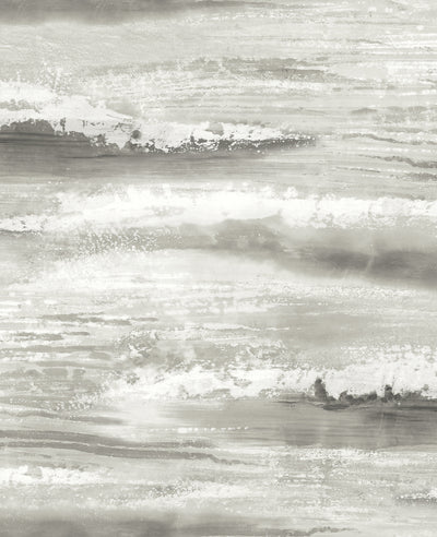Moseley Waves Transitional Abstract - Grey | Architectural Wallcoverings