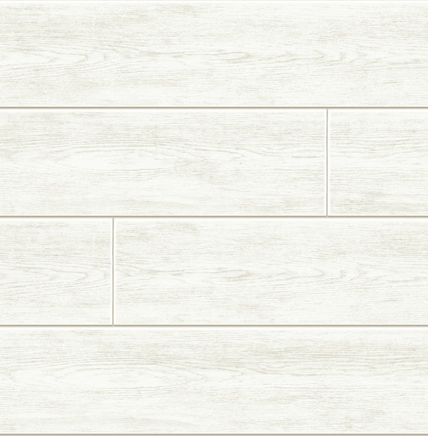 Malibu Ps Off-White Shiplap Farmhouse Wood - Off-White | Peel and Stick Removable Wallcovering