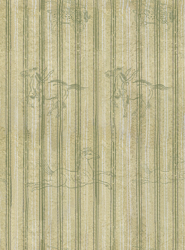 A Fable Alabaster - White, Green, Alabaster Wallcovering | Mind the Gap
