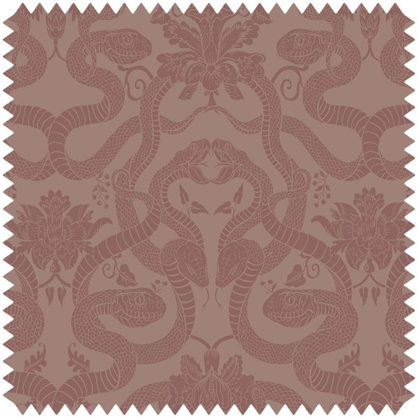 Anaconda Cut-Velvet Dusky-Pink, Sample Wallcoverings | House of Hackney