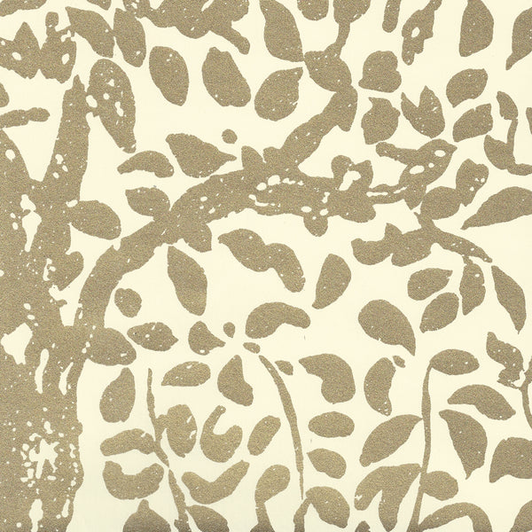 Arbre De Matisse Gold Metallic on Off White Screen Printed | China Seas