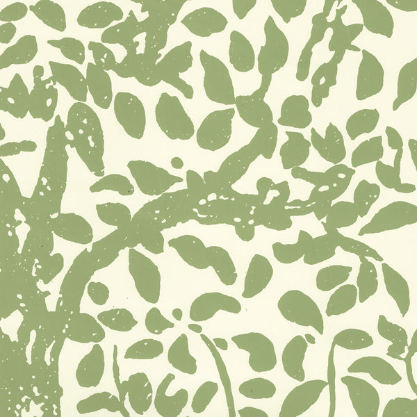 Arbre De Matisse Jungle Green on Off White Screen Printed | China Seas