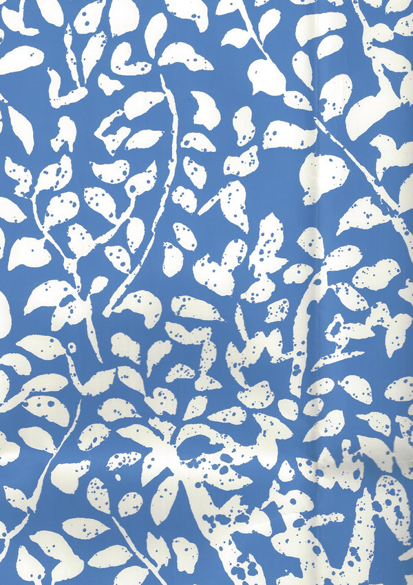 Arbre De Matisse Reverse China Blue on Almost White Screen Printed | China Seas