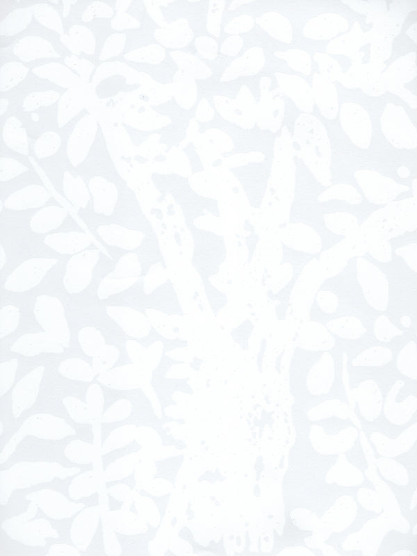 Arbre De Matisse White on White Patent Vinyl Screen Printed | China Seas