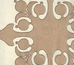 Camel Brown on Cream Wallcoverings | Home Couture