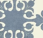 Medium Blue Navy on Ecru Wallcoverings | Home Couture