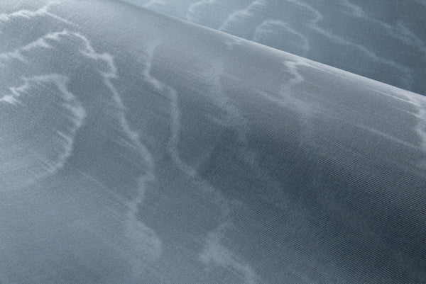 Moire Sauvage Blue - Steel Blue Commercial Wallcovering | Koroseal