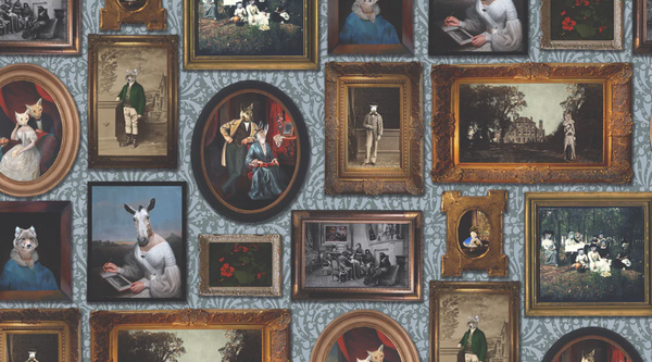 At The Art Gallery Teal Wallcovering | Graduate Collection