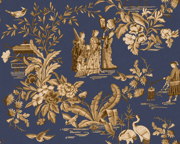 Tang Walk Sapphire, Sapphire Wallcoverings | Coordonné