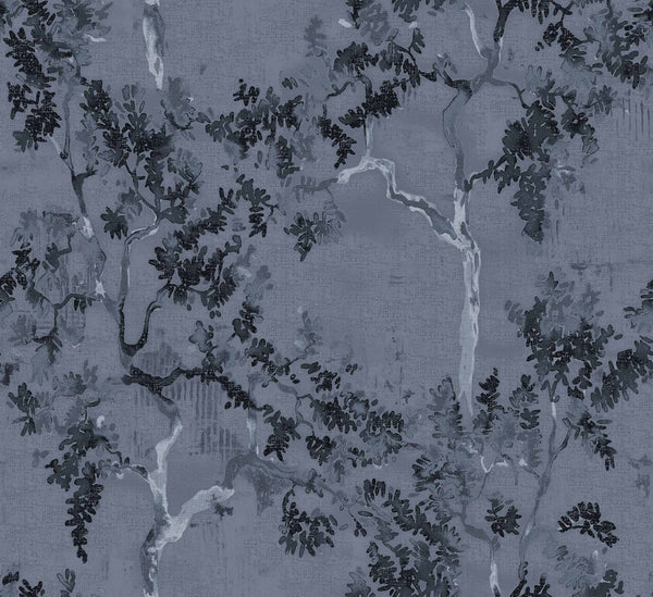 Willow Poem Navy, Navy Wallcoverings | Coordonné
