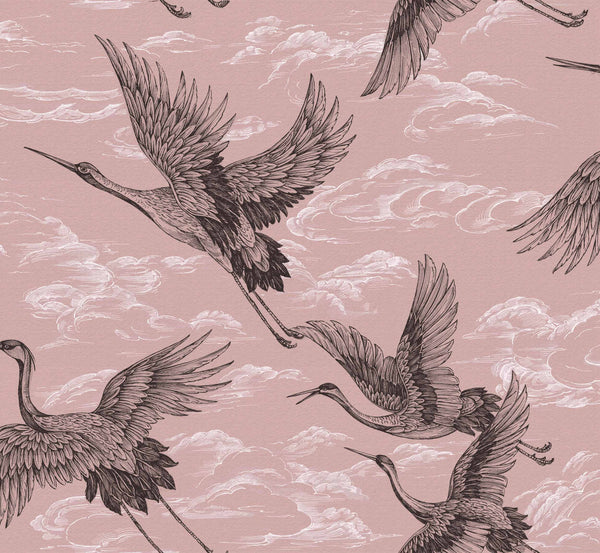 Imperial Ibis Rose, Rose Wallcoverings | Coordonné