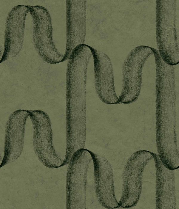 Graphite Olive, Olive Wallcoverings | Coordonné