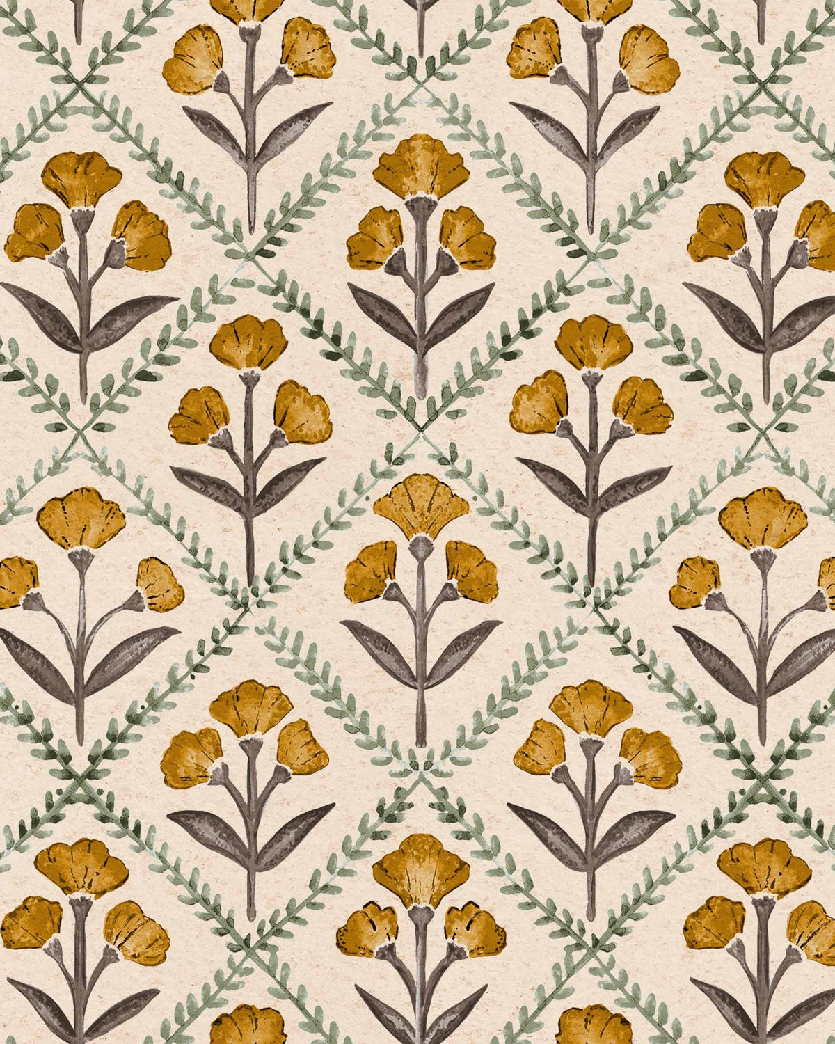 Poppy Curry, Curry Wallcoverings | Coordonné – Designer Wallcoverings ...