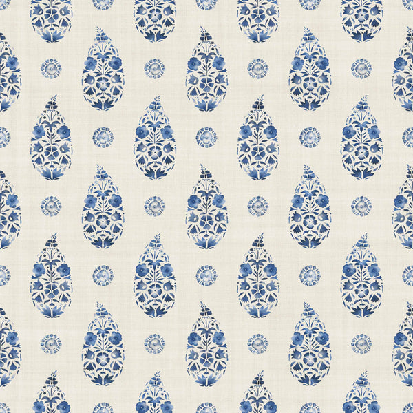 Paisley Blue, Blue Wallcoverings | Coordonné