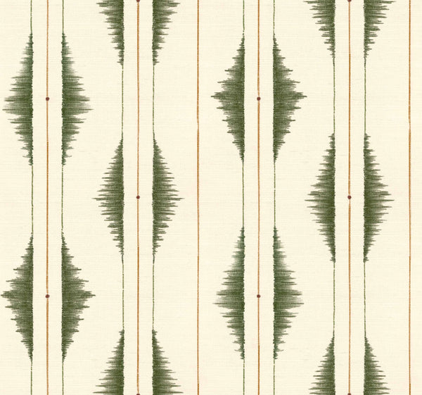 Azilal Embroidery Leaves, Leaves Wallcoverings | Coordonné