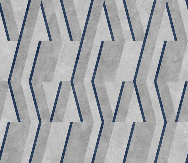 Parallels Navy, Navy Wallcoverings | Coordonné