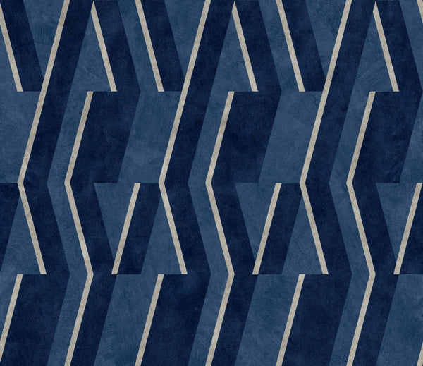 Parallels Ultramarine, Ultramarine Wallcoverings | Coordonné
