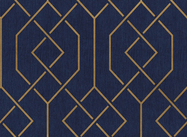 Trellis Ultramarine, Ultramarine Wallcoverings | Coordonné