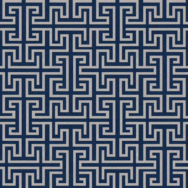 Maze Navy, Navy Wallcoverings | Coordonné