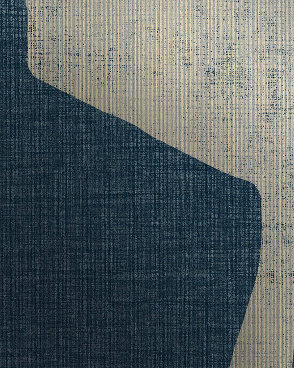 London All About Big Geo Denim Wallcovering | Phillipe Romano