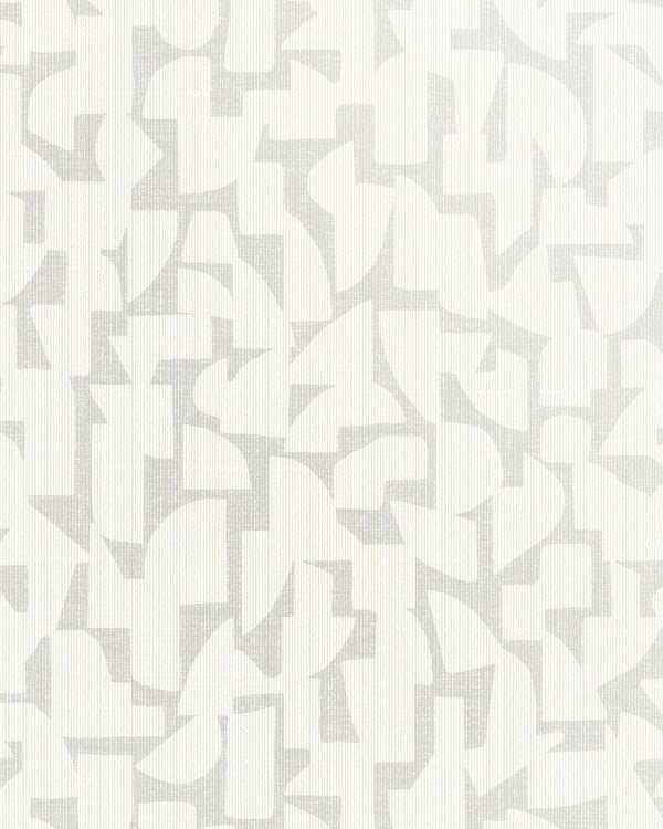 London All About Geo Simply White Wallcovering | Phillipe Romano