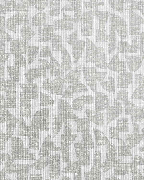 London All About Geo Pale Grey Wallcovering | Phillipe Romano