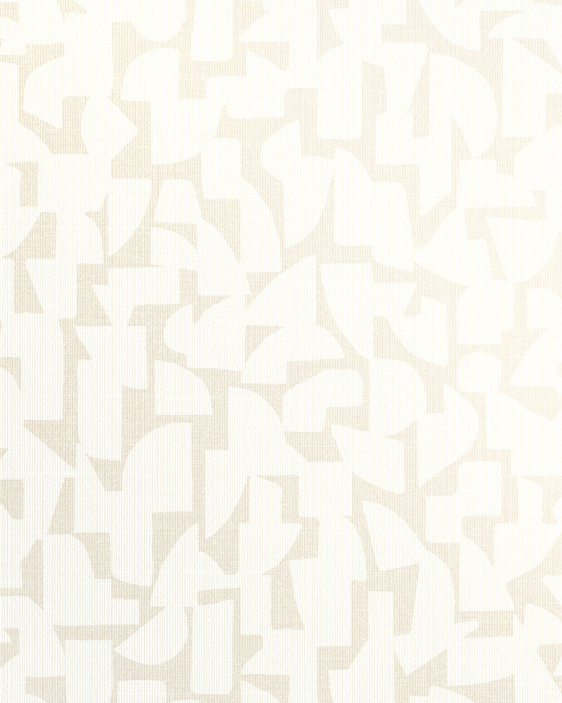 London All About Geo Warm White Wallcovering | Phillipe Romano