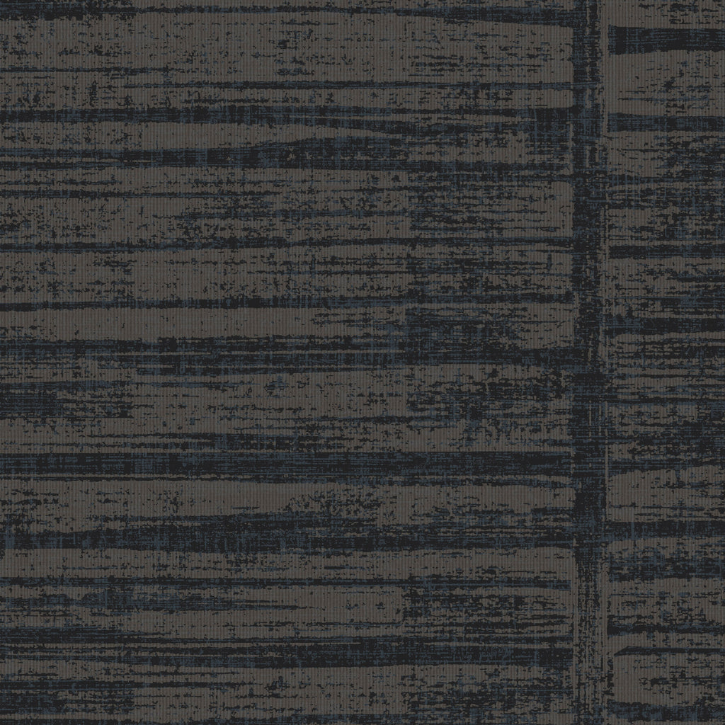 London Glamour Stripe Black Metal Wallcovering | Phillipe Romano