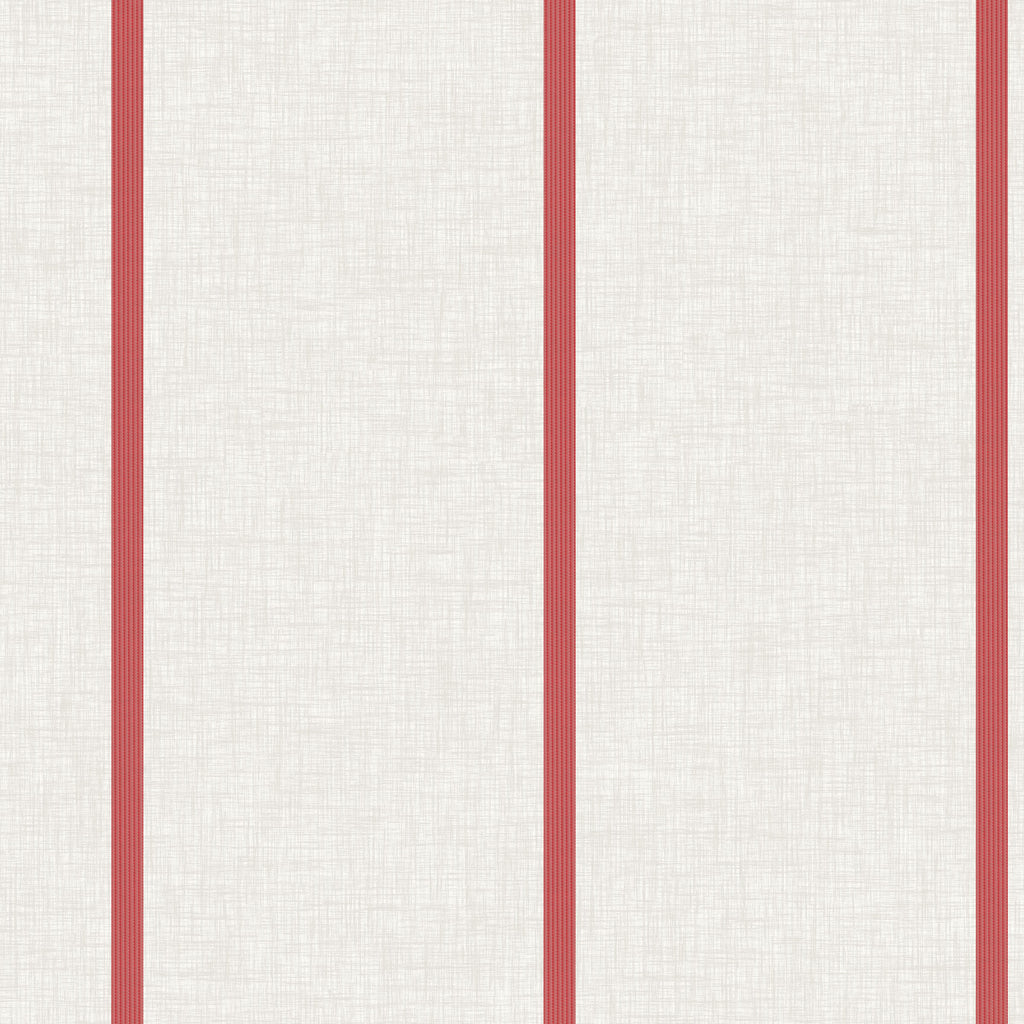 London Malta Mini Stripe Red Hue Wallcovering | Phillipe Romano