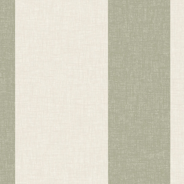 London Malta Mid Stripe Sage Pearl Wallcovering | Phillipe Romano