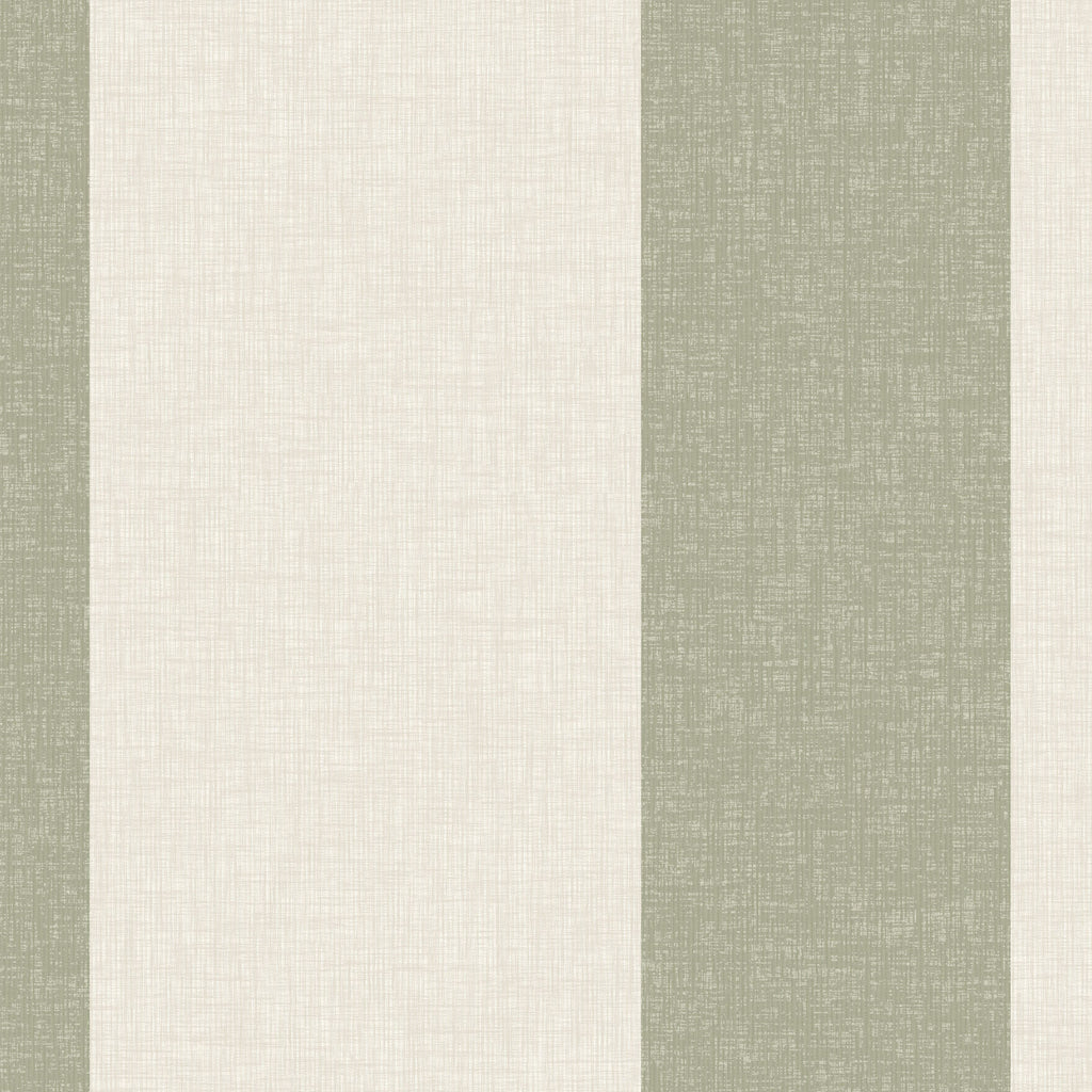 London Malta Mid Stripe Sage Pearl Wallcovering | Phillipe Romano