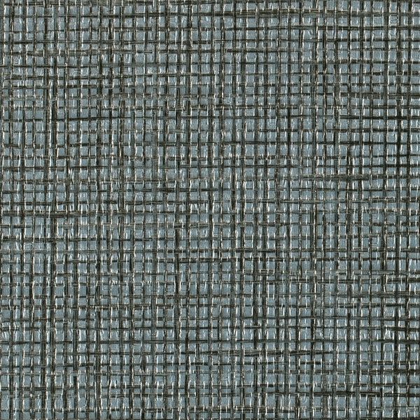 London Paper Weave Antique Blue Wallcovering | Phillipe Romano